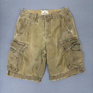 American Eagle Men's Olive Green Cargo Shorts Size 30, 10" Inseam